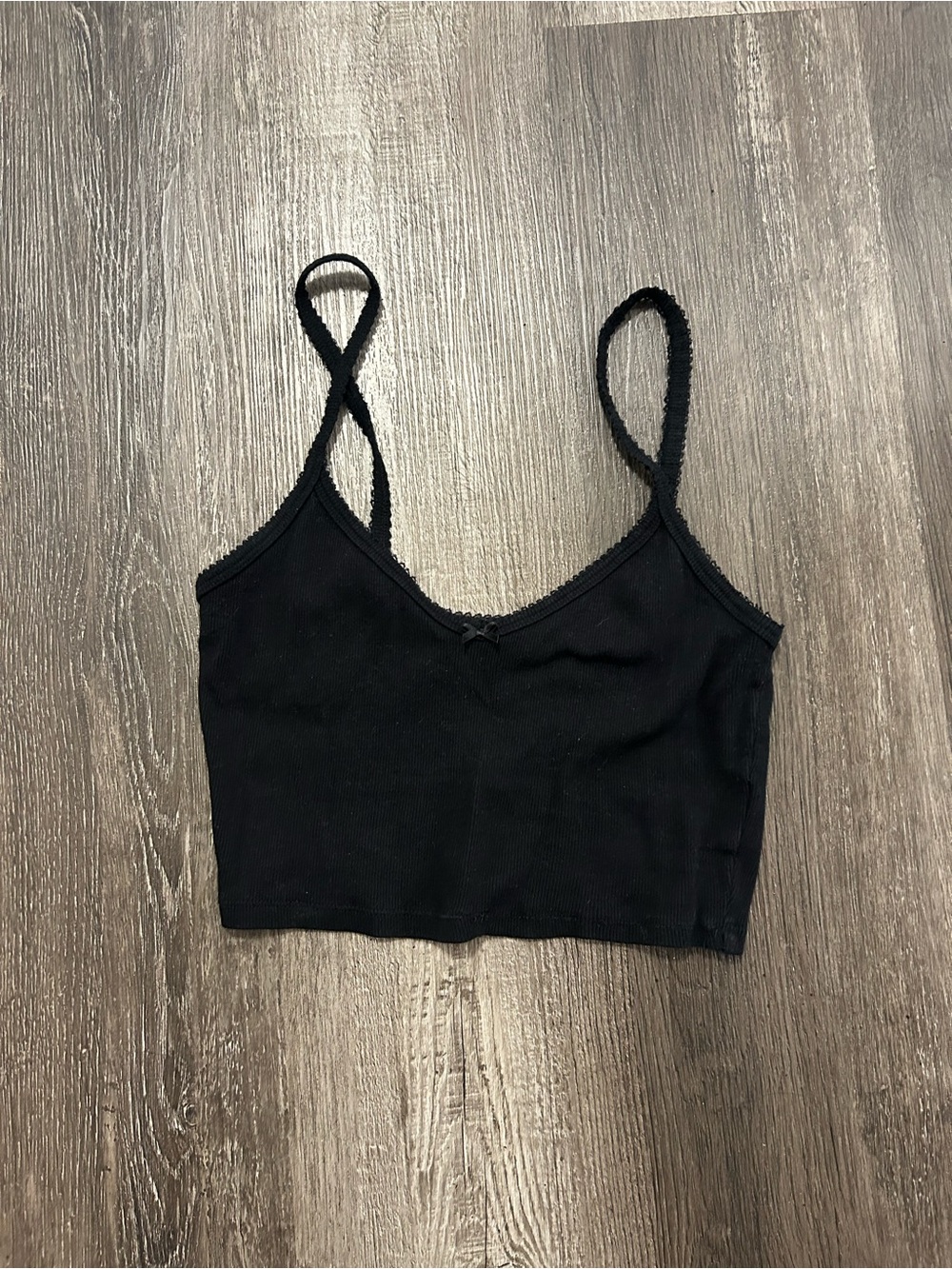sunday best gracie tank black lace trim cami